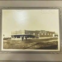 Historical photograph of the building