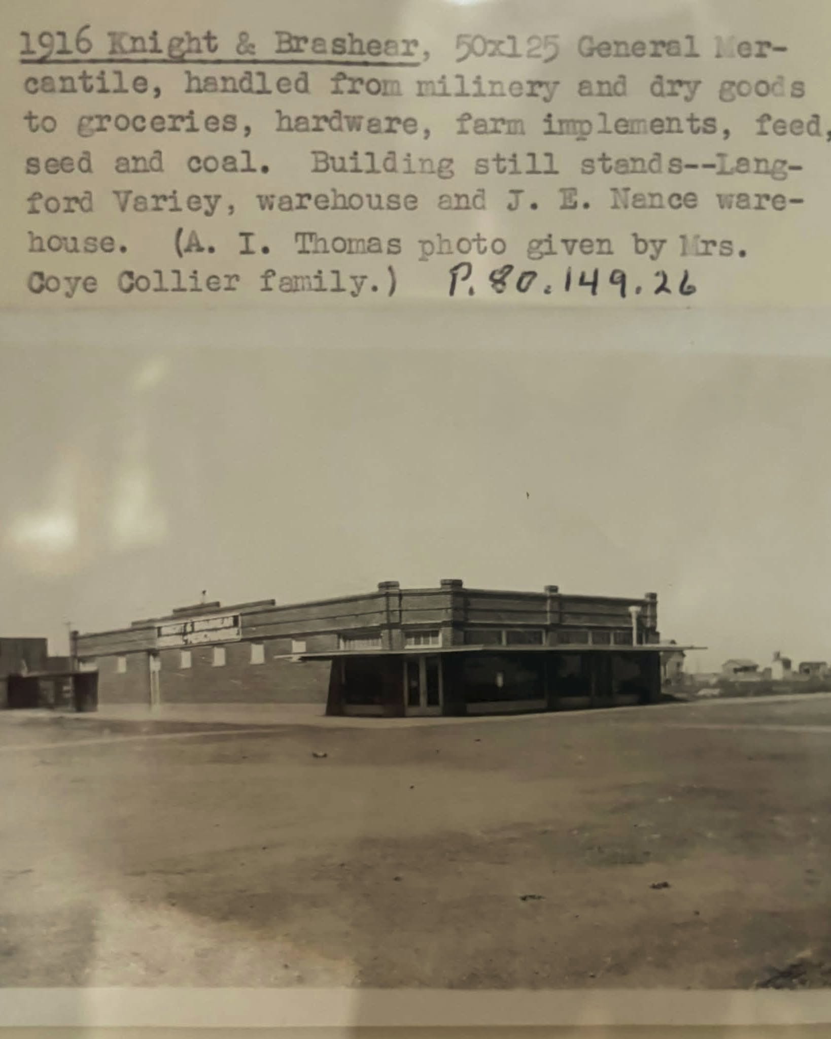 Historical photograph of the Knight & Brashear building
